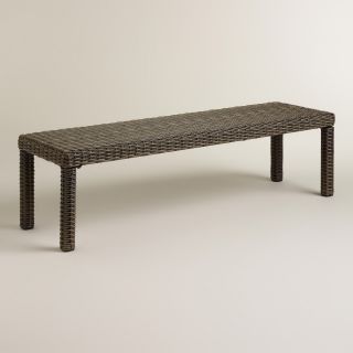 Solano All Weather Wicker Dining Bench   World Market