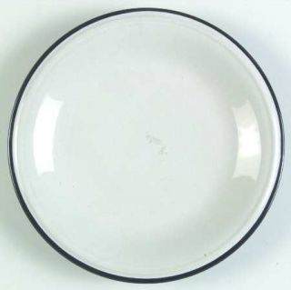 Christopher Stuart Nocturne White Salad Plate, Fine China Dinnerware   Black And