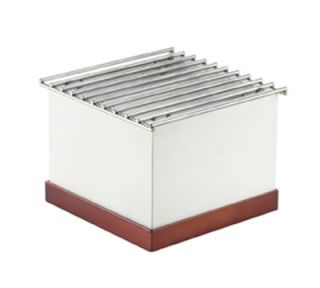 Cal Mil Luxe Chafer Alternative   12x12x8 1/4, White, Copper