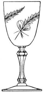 Tiffin Franciscan Caresse Water Goblet   Stem #17453