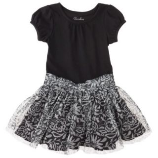 Cherokee Infant Toddler Girls Empire Dress   Ebony 12 M