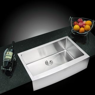Water Creation Single Bowl Stainless Steel Apron Front Kitchen Sink (33 X 22 Inche)
