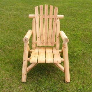 White Cedar Clear Coated Log Lounge Chair (Natural, clear seal coatMaterials White cedar wood.Insect and weather resistantIndoor/Outdoor Outdoor or indoorDimensions 39 inches high x 27 inches wide x 32 inches deepSeat dimensions 20.5 inches wide x 32 i