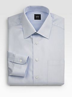 Ike Behar Solid Dress Shirt   Light Blue
