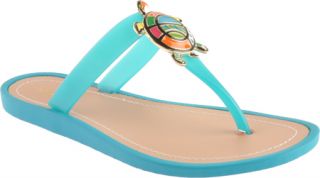 Womens Nine West Neptune3   Turquoise Synthetic Thong Sandals