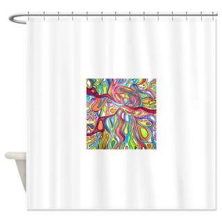  Heartbeat Abstract Shower Curtain  Use code FREECART at Checkout
