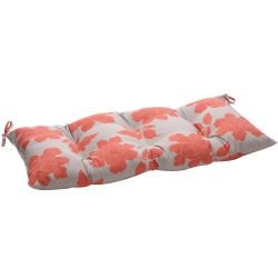 Pillow Perfect Grey/coral Floral Tufted Outdoor Loveseat Cushion (Grey/coral (orange) floralMaterials: 100 percent polyesterFill: 100 percent virgin polyester fiber fillClosure: Sewn seamWeather resistant: YesUV protection: YesCare instructions: Spot clea