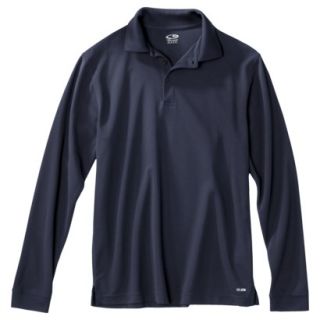 C9 by Champion Mens Long Sleeve Solid Golf Polo   Navy XXL