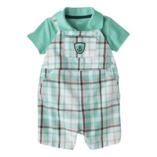 Just One YouMade by Carters Infant Boys Shortall Set   Turquoise/Cream NB