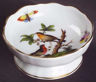 Herend Rothschild Bird (Ro) Master Salt Dip, Fine China Dinnerware   Bird, Flora