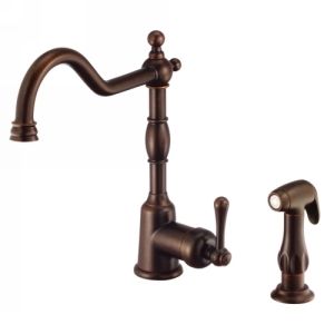 Danze D401557BR Opulence Single Handle Kitchen Faucet with Side Spray
