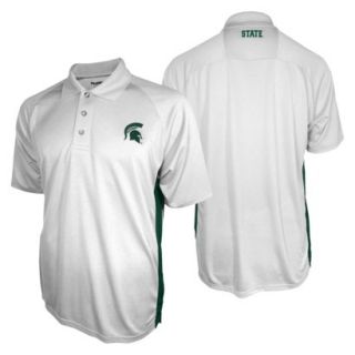 NCAA WHITE MENS 3BTN POLO MICH ST   S