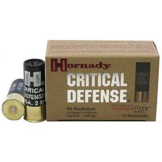Hornady Critical Defense Ammunition   Hornady Ammo 12ga00 Buckshot Lm 10bx
