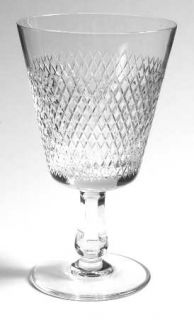 Fine Arts Royal Diamond Water Goblet   Cut Criss Cross Diamond Design On Bowl