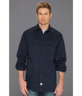 Carhartt Twill L/S Work Shirt Mens Clothing (Navy)