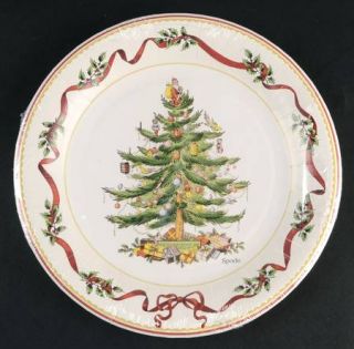 Spode Christmas Tree Green Trim (Pack of 8) Paper Dinner Plate, Fine China Dinne