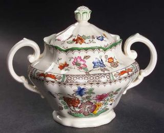 Spode Chinese Rose Sugar Bowl & Lid, Fine China Dinnerware   Imperialware, Flora