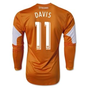 adidas Houston Dynamo 2013 DAVIS LS Authentic Primary Soccer Jersey