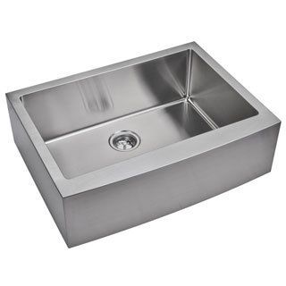 Water Creation Ss as 3022b 30x22 inch Hand Made Single Bowl Stainless Steel Apron Front Kitchen Sink