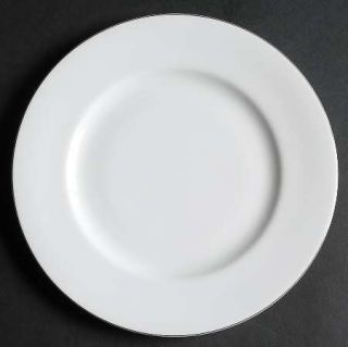 Crate & Barrel China Platinum Line Salad Plate, Fine China Dinnerware   Bone, Al