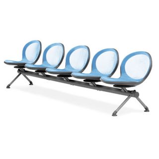 OFM Net Series Five Chair Beam Seating NB 5 Color: Sky Blue