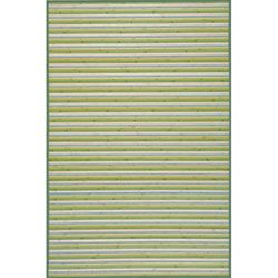Handmade Lime Green Stripe Bamboo Rug (8 X 10) (GreenPattern: StripeMeasures 0.125 inch thickTip: We recommend the use of a non skid pad to keep the rug in place on smooth surfaces.All rug sizes are approximate. Due to the difference of monitor colors, so