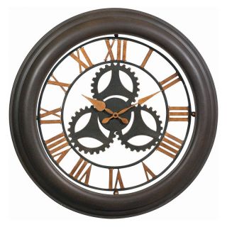 Bassett Mirror Company Inc Bronze 24 in. Gears Large Wall Clock   MC2960EC