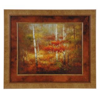 Crestview Collection Red and Green Trees Framed Wall Art   41.5W x 35.5H in.  